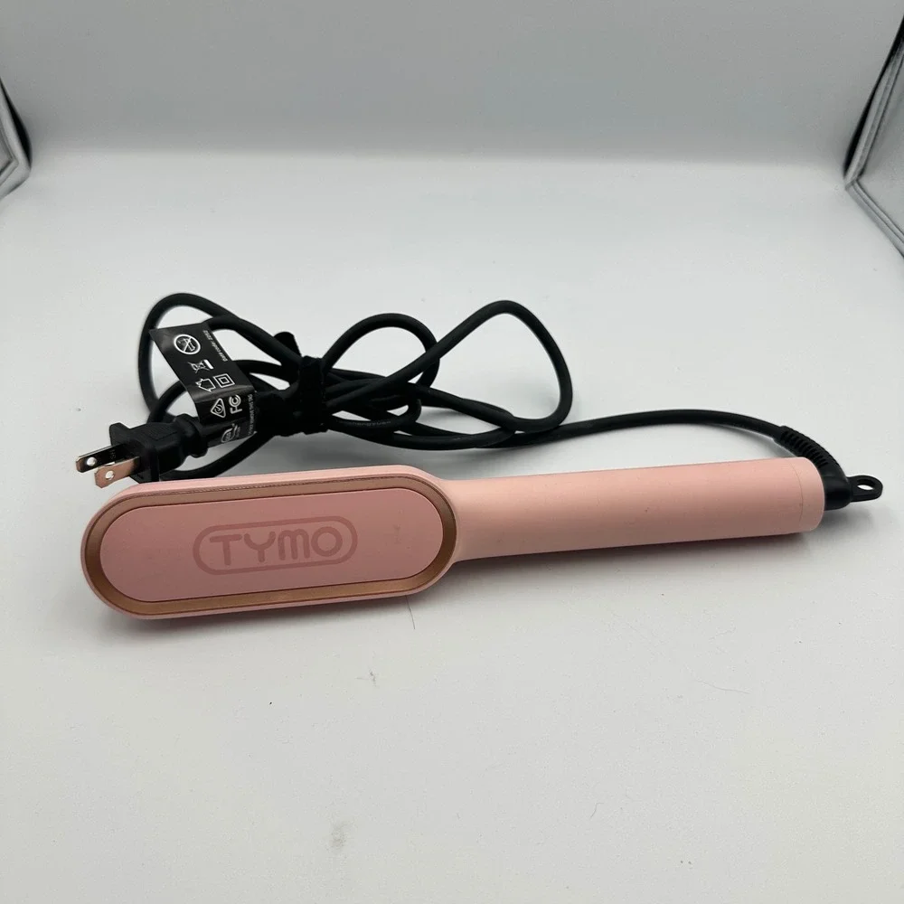 TYMO RingHair Straightener‎ Comb Brush Pink Hot Hair Styling Tool